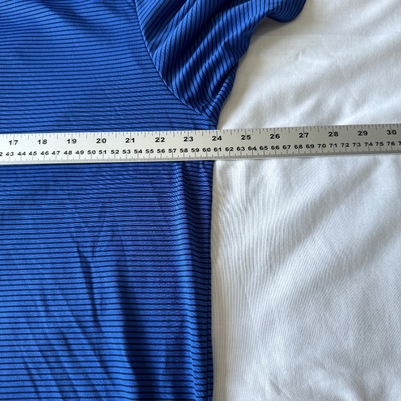 PGA Tour Men's Short Sleeve Striped Golf Polo Shirt Blue Size X-Large Outdoors - Picture 10 of 13